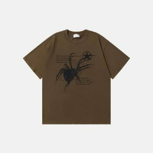 youthful washed spider t shirt dynamic urban design 3035