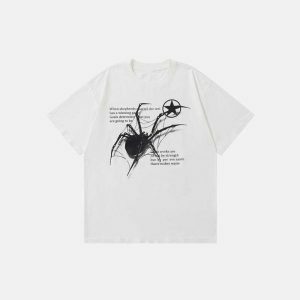youthful washed spider t shirt dynamic urban design 8839