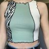 youthful zebra striped tank top   streetwear icon 4944