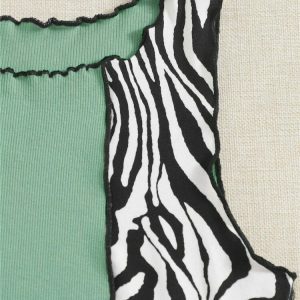 youthful zebra striped tank top   streetwear icon 6830