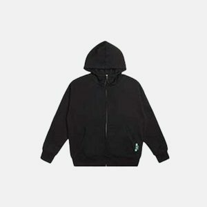 youthful zip up hoodie   sleek & custom fit for streetwear 2752