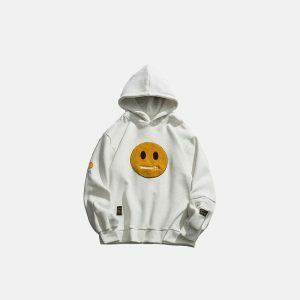 youthful zipper mouth emoji hoodie streetwear icon 3839