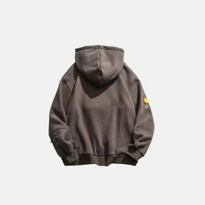 youthful zipper mouth emoji hoodie streetwear icon 6461